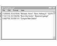 Les dette Dekoding av tegn UTF-8 (Unicode) må velges når tekstfilen lagres. Ellers vil spesialdestinasjonsdata ikke kunne importeres korrekt til systemet.