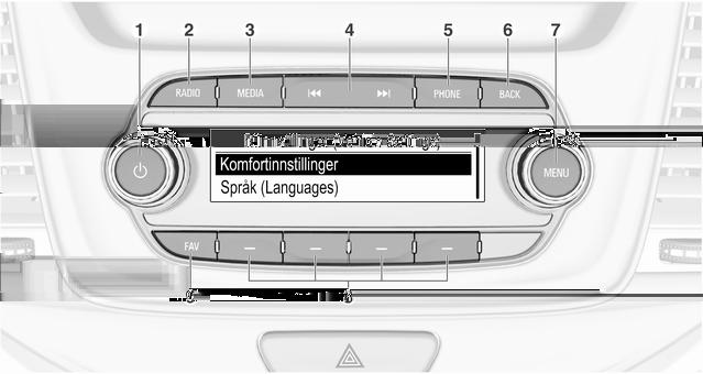 Infotainmentsystem 251 Oversikt