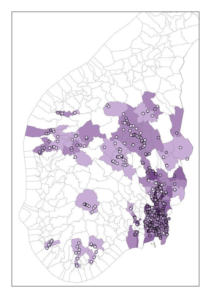 alle tilgjengelige data av VD-indikatoren begroing elver