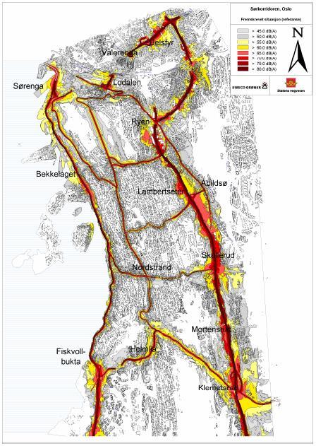 E6 Manglerudprosjektet Prosjektutløsende faktorer Støy- og luftforurensning langs E6/Ring 3 Strekningen Abildsø-Teisen er mest belastet Sørkorridorrapporten 2009: Høye støynivå langs E6 og brede