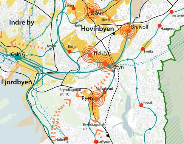 og annen næringstransport Nullvekst i personbiltrafikk betyr at flere må reise kollektivt, sykle og gå Transporteffektiv byutvikling betyr: Bygge opp under