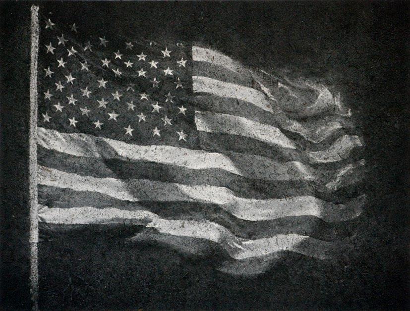 Zhang Huan, American Flag No 9, 2010, Astrup Fearnley Samlingen ofte ut ifra en post-konseptuell kunsttradisjon som baserer seg på ideer og kunstneriske konsepter fremfor materialer og formale