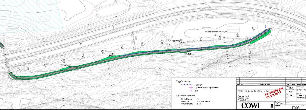 PNB KU TRAFIKK 19 Figur 17: Foreløpig veilinje for utrykningsvei forbi Taraldrud kontrollstasjon 4.1.3 Reserve utrykningsvei Hvis E6 er stengt må utrykningskjøretøy benytte E18 i retning Oslo.