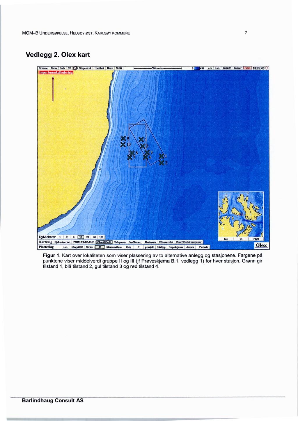 MOM B UNDERSØKELSE, HELGØY ØST, KARLSØY KOMMUNE 7 Vedlegg 2. Olex kart iffil5 «< Rolleff Bokser ' prbd 126:43,-.