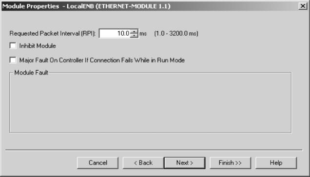 4 Konfigurering og idriftsettelse Konfigurering av master (EtherNet/IP-Scanner) Stille inn datahastighet I dette vinduet stiller du inn datahastigheten.