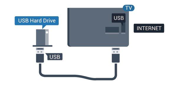 2 - Slå på USB-harddisken og fjernsynet. 3 - Når fjernsynet er stilt inn på en digital fjernsynskanal, trykker du på (Pause). Hvis du prøver å sette på pause, startes formateringen.