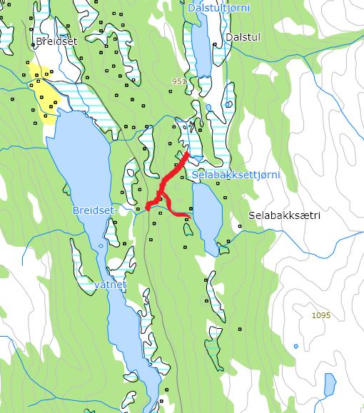 70. Solstuguvegen I Breisetdalen, 2 stikkveier