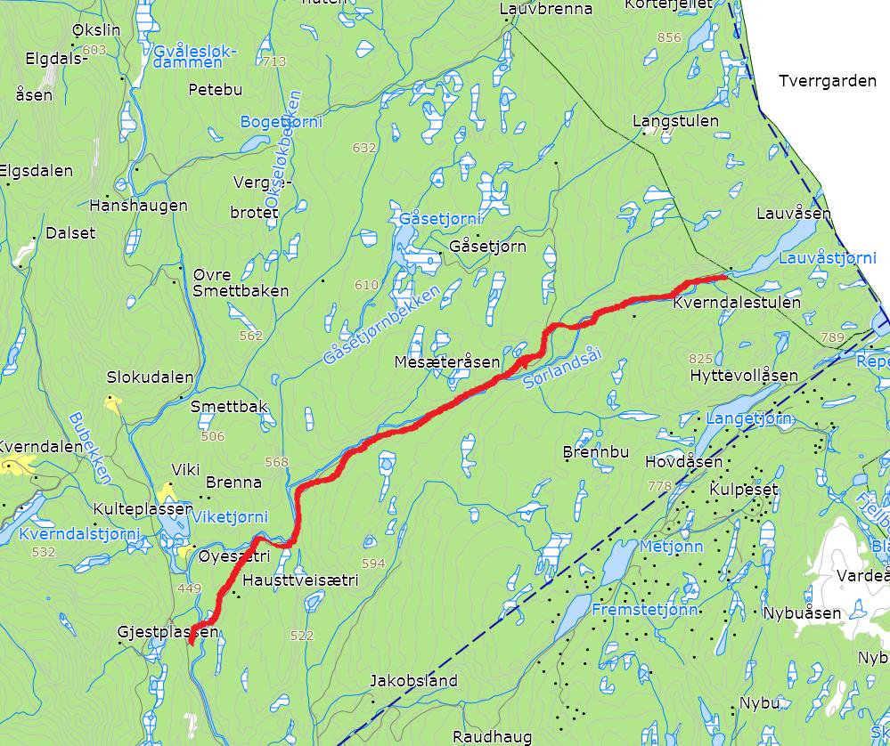 87. Sølandsåvegen Fra Kverndalestulen til kryss Navneforslag: SØLANDSÅVEGEN Godkjente skrivemåter: