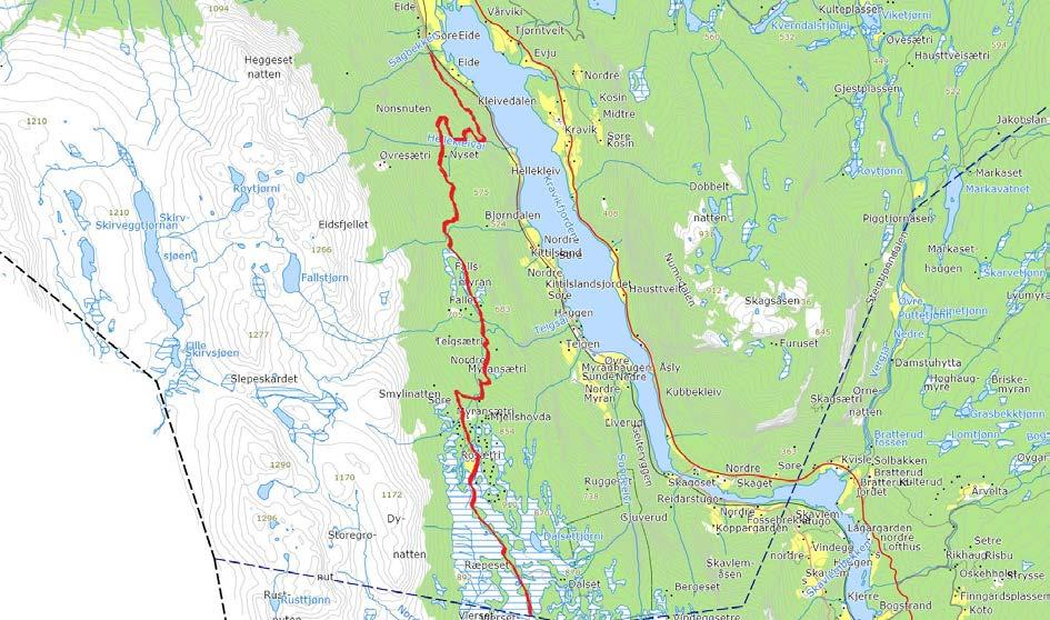 32. Rovegen Fra FV116 mot Roe til Rollag grense Navneforslag: