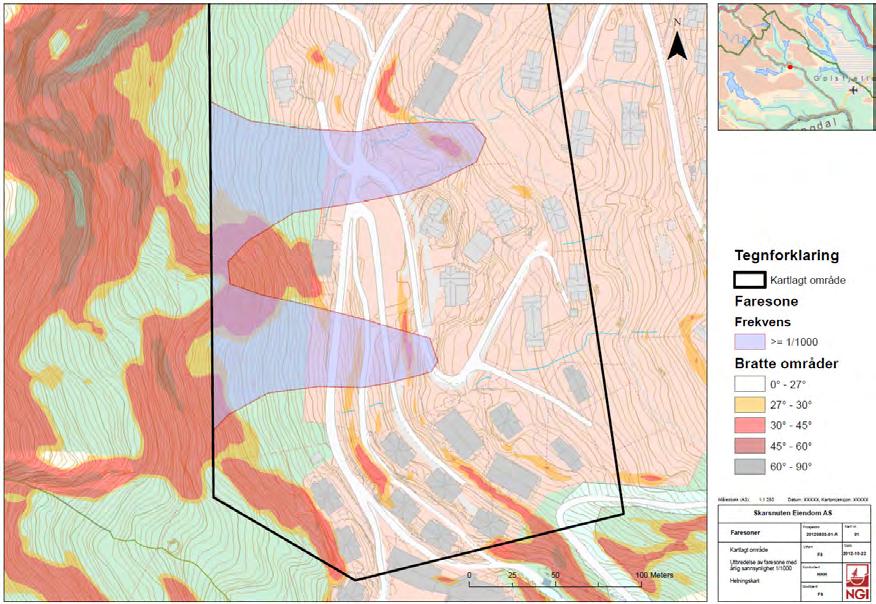 Side: 16 Figur 12. Faresonekart 1/1000 fra NGI rapport 20120803-01-R datert 22. oktober 2012.