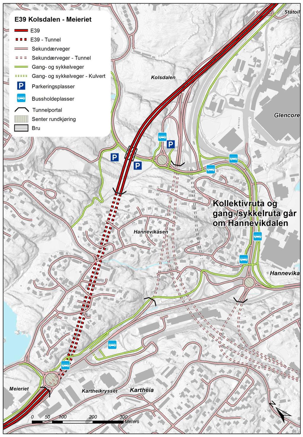 E39 Kolsdalen - Meieriet Utforming av ny 4-feltstunnel på strekningen