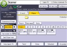 6. Skanning 3. Trykk på [Mappe]-fanen. 4. Plasser originaler. 5. Hvis nødvendig, angi skannerinnstillingene i henhold til originalene som skal skannes.