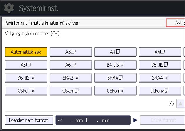 9. Legge i papir og toner CXX005 Ved bruk av smart-kontrollpanelet Trykk på [Hjem]-tasten, øverst til venstre på kontrollpanelet.