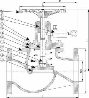 32 DN5-DN80 HS Code 848.800 HS Code Int. 848.80 DN00-DN600 MÅLTABELL OG ARTIKKELNUMMER/MEASUREMENTS AND PART NO. DN D L H R C Arb. trykk i bar/mawp 50 C KG NRF nr. Part No.