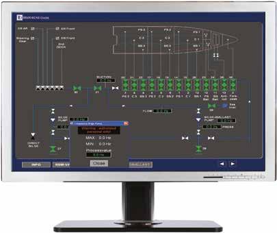 263 Skjermbasert løsning Control system with high quality graphic monitor Sistem de control cu monitor cu o inalta calitate grafica Pop-up bilde for åpning og stenging av ventilpunkt.