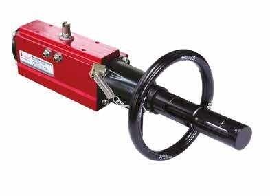 Pneumatisk aktuator med ratt for nødbetjening Pneumatic actuator with hand wheel for emergency operation Mecanism de actionare pneumatica prevazut cu roata manuala pentru operatiuni de urgenta 263 A