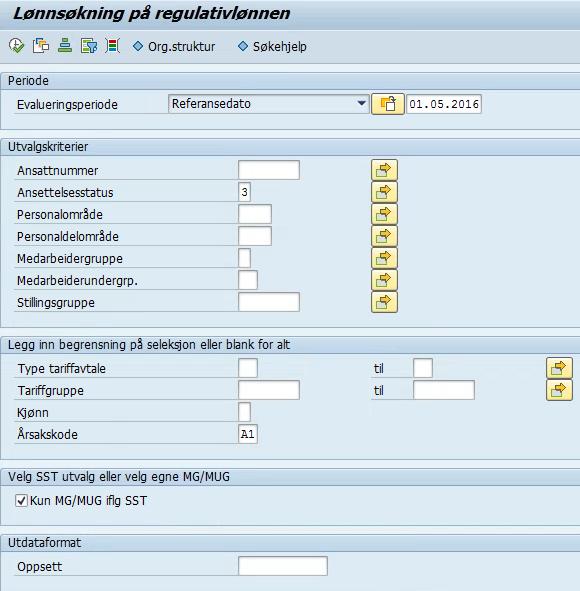 Rapport for lønnsøkning Bestillingsbilde Angi dato