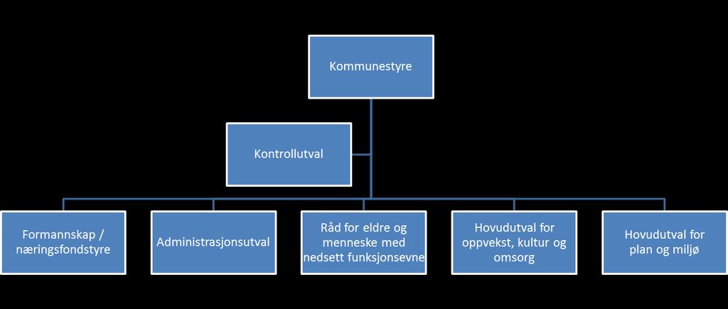 Politisk organisasjonskart 31.12.15 Kommunestyret er samansett av 17 representantar. 10 frå Arbeiderpartiet, 7 frå Senterpartiet. 10 menn og 7 kvinner.