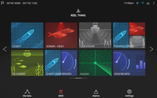 Startskjermen Startskjermen til LightHouse 3 har tydelige og enkle app-ikoner.