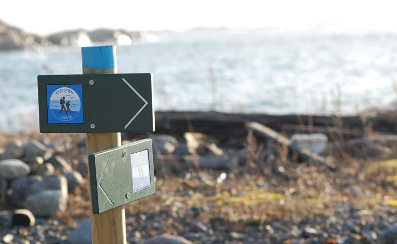 Kyststien på Malmøya. Foto: Tom Egil Thorstensen, LOT Oslofjordens friluftsråd og turistforeningen å få til en sammenhengende kyststi langs hele Larvikskysten.