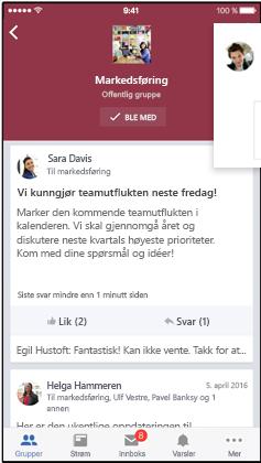 Kommunikasjon styrker de ansatte 26 Tre måter å kommunisere på tvers av det interne, sosiale nettverket i Office 365 1.