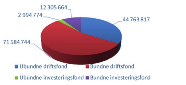 23 Fond Fond er Longyearbyen lokalstyres (LL) disponible egenkapital. Bundne fond kan kun brukes til gitte drifts-/ investeringsformål.