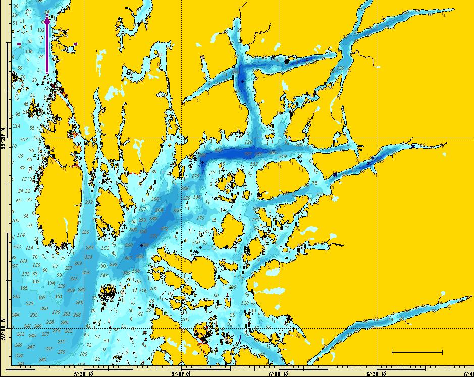 Haugesund Vindafjorden Boknafjorden 10 km Figur 2.1. Oversiktskart med undersøkelsesområdet i Vindafjorden avmerket.