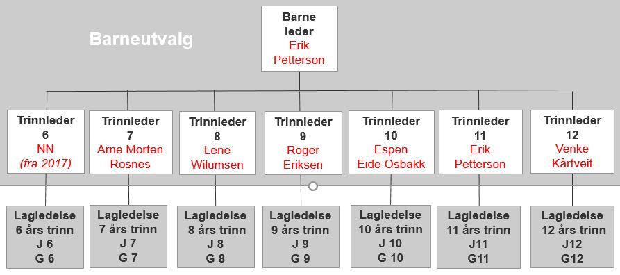 5.3 Avdelingsleder Barne-, ungdoms-, og seniorleder: Er medlem av sportslig utvalg, se organisasjonskartet kapittel 5.1.