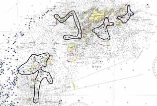 17/06 840 Nr Posisjon (Position)(ED50) Dybde (Depth) Dybde utgår (Delete depth) (25) 67 29.54' N, 11 59.97' E 3.3m 5m (26) 67 29.60' N, 12 00.65' E 3.7m 5m (27) 67 29.57' N, 12 00.88' E 3.