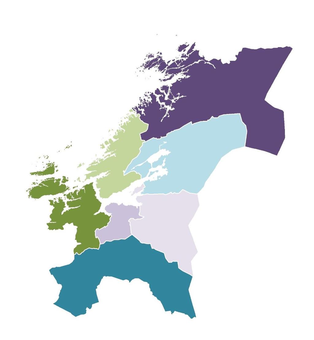 Arbeidsmarkedsområder i Trøndelag I årets bedriftsundersøkelse er Trøndelag organisert i syv arbeidsmarkedsområder eller -regioner Fosen: Leksvik, Ørland, Rissa, Bjugn, Åfjord, Roan og Osen.