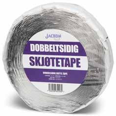 Tape SORTIMENT - Jackon radonsperre system PRODUKT BREDDE LENGDE VEKT KG JACKON RADONSPERRE Sperresjikt mellom grunn og bolig.