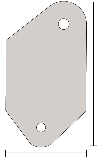 HenrikKåsinVangen,2012) Mastergradsoppgave 4 ELEMENTLØSNING) 4.1 Komponenter) 4.1.1 Komponenter)som)må)tilvirkes) Løfteøret) A) B) C) 705mm 388mm 40mm Figur 4.1. Illustrasjon av løfteøret.