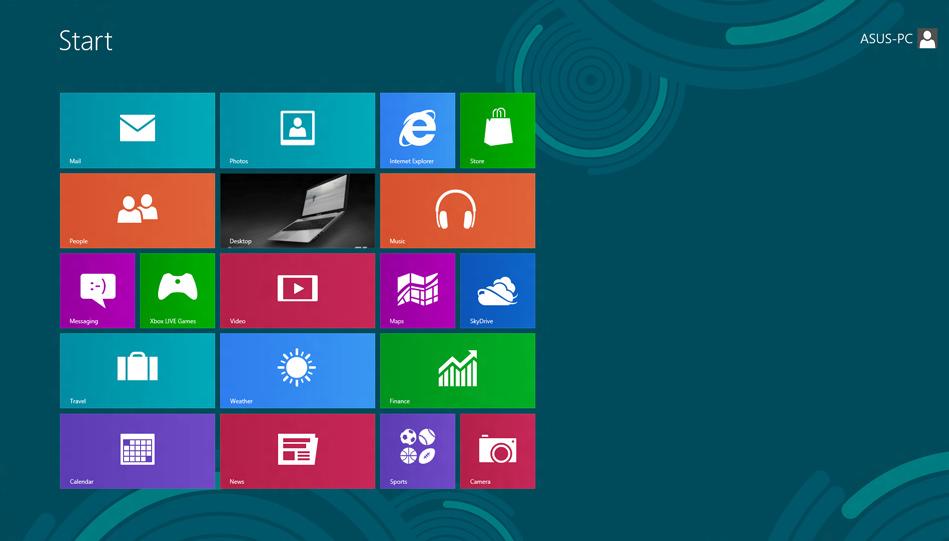 Windows brukergrensesnitt Windows 8 leveres med et brukergrensesnitt (UI = user interface) basert på fliser, som lar deg organisere og bruke Windows -apper fra startskjermen på en enkel måte.