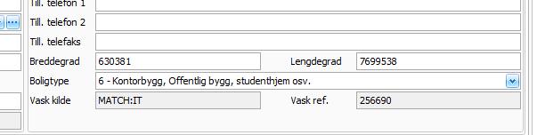 presenteres her. Aktør Adresser oppdateres nå med kilde for adressevask (TK 61710) I adresseskjermbildet er det blitt lagt til et felt for "vask kilde" og "vask referanse".