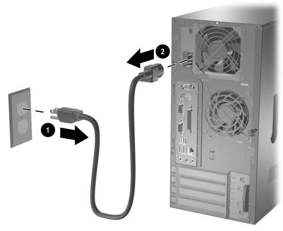 Maskinvareoppgradering Fjern datamaskinens tilgangspanel og frontpanel Slik fjerner du tilgangspanelet fra datamaskinen: 1.