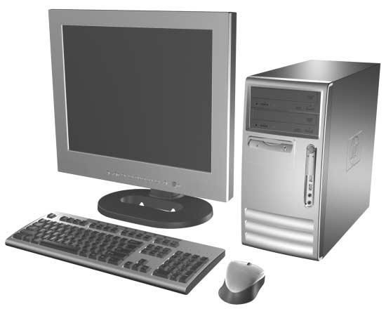 1 Produktfunksjoner Standardfunksjoner Funksjonene i HP dx6050 Business Desktop, mikrotårnmodell, kan variere avhengig av modell.