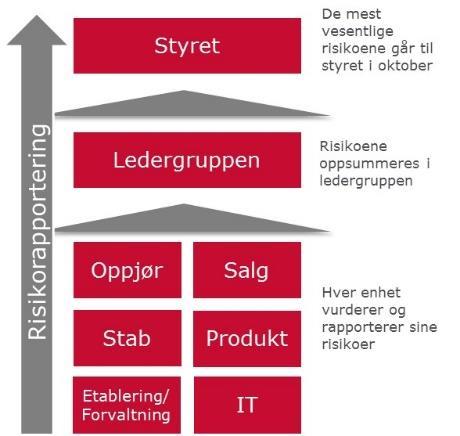 Prosessen involverer alle avdelinger i Frende og ledergruppen. Internkontrollen baseres på en vurdering av sannsynlighet og konsekvens i de arbeidsprosesser som er definert i de respektive enhetene.