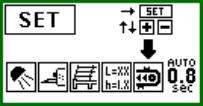 Power Control styring SET-funksjoner Med tasten I/O kan man gå fra en Setfunksjon til en annen. 1. Lasterombelysning Pilen peker på symbolet for lasterombelysning 4.
