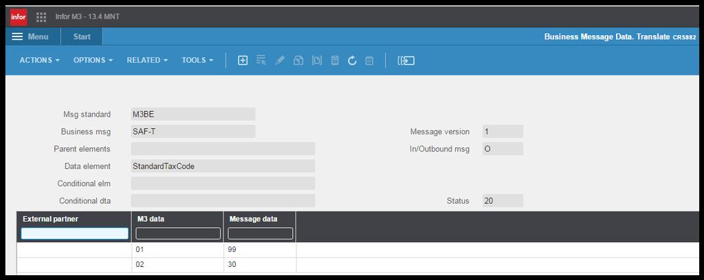 SAF-T VAT Code Translation CRS881- Header Auto Creation from AAS300 CRS882 - Detail Option for translation to StandardTaxCode