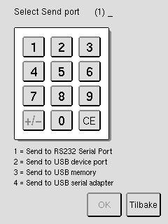Steg Meny Merk Figur 4.9 For at aktiveringen av Select Send Port (Velg sendeport) skal fungere riktig, må brukeren ha en PC-applikasjon som kan motta og behandle rapporter.