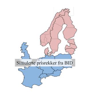 Elektrisitetsprisen i de eksogene landene er avhengig av kapasitetsmiksen modellert i BID. På kontinentet er antakelsen at termisk produksjon fases ut til fordel for fornybar produksjon.