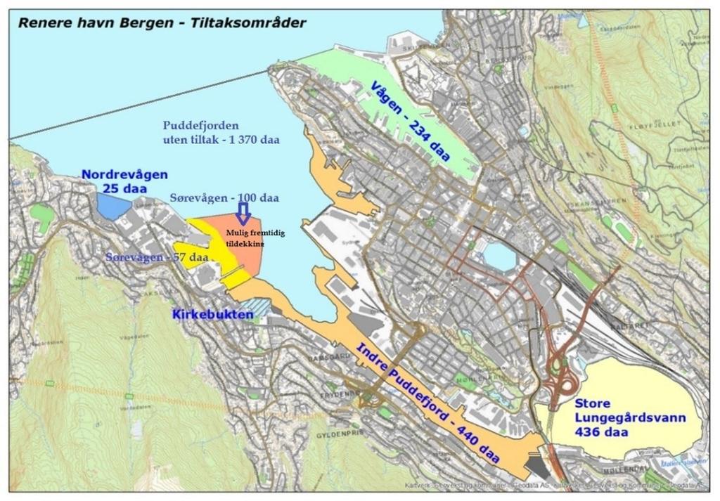 Bergen havn er blant Norges 17 prioriterte områder i regjeringens handlingsplan for opprydding i forurenset sjøbunn, jf. St. meld. nr. 14 (2006-2007) Sammen for et giftfritt miljø.
