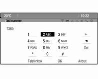 Betjening Så snart det er blitt opprettet en tilkobling via Bluetooth mellom mobiltelefonen og infotainmentsystemet, kan du også betjene mange funksjoner på mobiltelefonen via infotainmentsystemet.