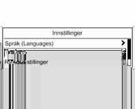 86 Innledning Detaljert beskrivelse av: funksjonene til DVD-spilleren 3 99 AUX-funksjoner 3 102 funksjonene til USB-kontakten 3 103 Bluetooth-musikkfunksjoner 3 106 Telefon Trykk kort på 7 / i for å