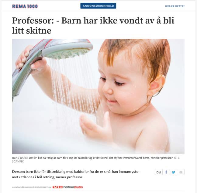 g) Professor: - Barn har ikke vondt