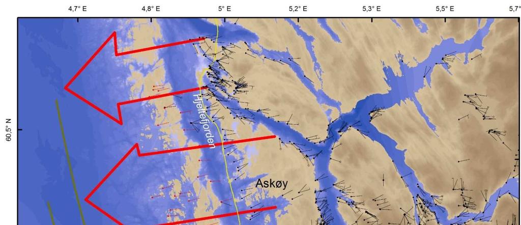 Kapittel 5 Tolkning og diskusjon av isbevegelse og tilbaketrekking Figur 5.2.