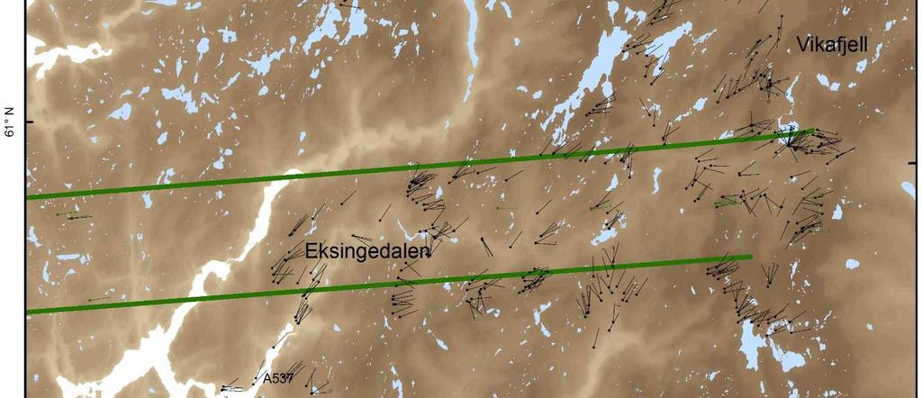 5. Skuringsstripene som er i området mellom