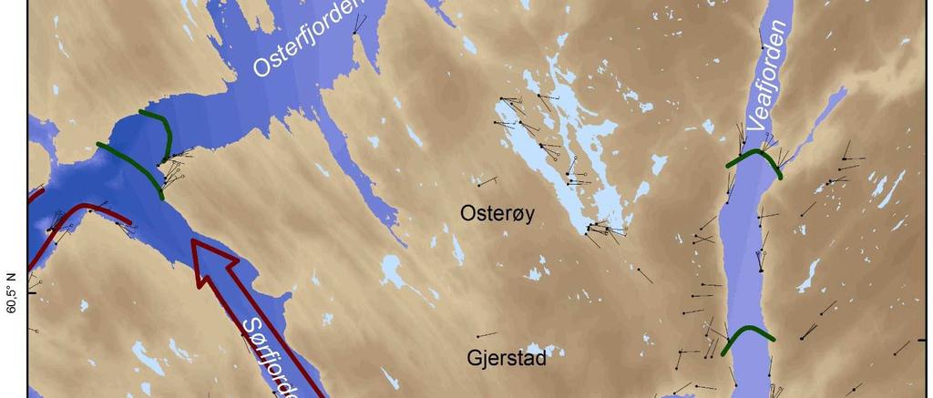 Isavsmelting i området rundt Osterøy.