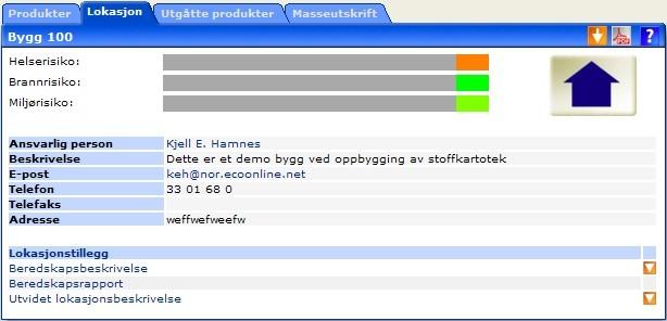 22 Beredskapsbeskrivelse Beredskapsbeskrivelsen gir tilgang til å beskrive tiltak ved forskjellige beredskapssituasjoner.