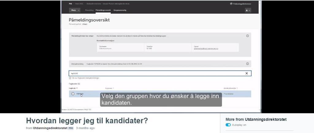 Veiledningsfilmer om utvalgte funksjoner for